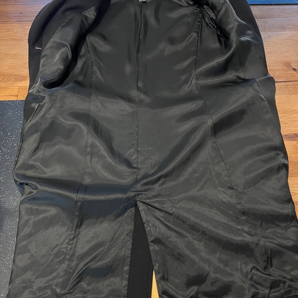 Brooks Brothers 346 Black Wool-Cashmere Blend Trench Coat, Women's Size 10 - Picture 14 of 15